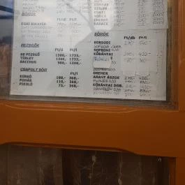 Posta Söröző, Nádudvar - Étlap/itallap