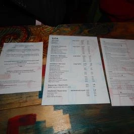 Púder Bárszínház, Budapest - Étlap/itallap