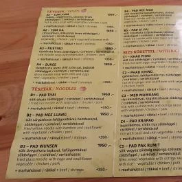 Rim Thanonh Thai Food, Budapest - Étlap/itallap