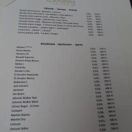 Rozmaring Étterem & Bisztró Kecskemét - Étlap/itallap