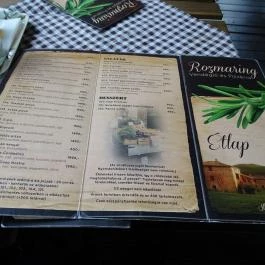 Rozmaring Kiskert Vendéglő és Pizzéria Siófok - Étlap/itallap