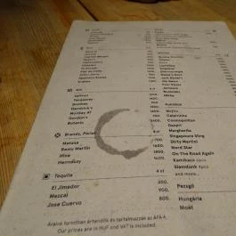 Skal, Budapest - Étlap/itallap