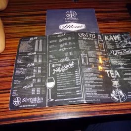 Sörpatika, Győr - Étlap/itallap