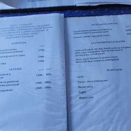 Sóstó Csárda, Kiskunhalas - Étlap/itallap