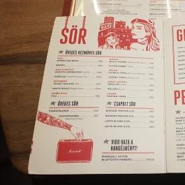 Spíler Buda, Budapest - Étlap/itallap