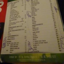 Strébeer - On/Off Pub, Budapest - Étlap/itallap