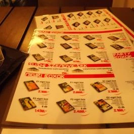 Sushigyár, Budapest - Étlap/itallap