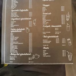 Süti Sarok Makó - Étlap/itallap