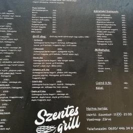 Szentes Grill Szentes - Étlap/itallap