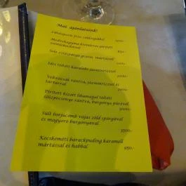 Szép Ilona Vendéglő, Budapest - Étlap/itallap