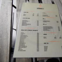 Szérum, Budapest - Étlap/itallap