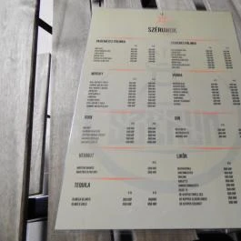 Szérum, Budapest - Étlap/itallap