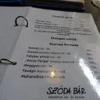 Szóda Bár Debrecen - Étlap/itallap