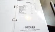 Szóda Bár Debrecen - Étlap/itallap