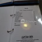 Szóda Bár Debrecen - Étlap/itallap