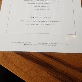 Táblás Bika Bisztró Budapest - Étlap/itallap