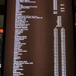 Taboo Söröző, Budapest - Étlap/itallap