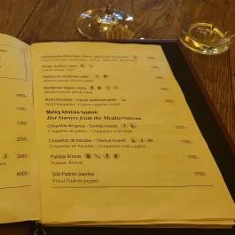 Tapassio, Budapest - Étlap/itallap
