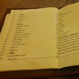 Tapassio, Budapest - Étlap/itallap