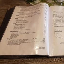 Tarcali Csárda Tarcal - Étlap/itallap