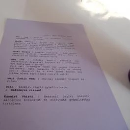 Taste Of India, Budapest - Étlap/itallap