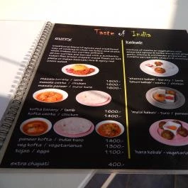 Taste Of India, Budapest - Étlap/itallap