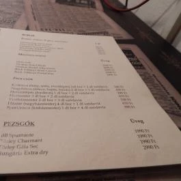 Telefon Bisztró, Budapest - Étlap/itallap