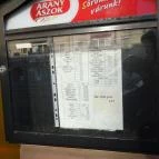 Tesó Korcsmája Budapest - Étlap/itallap