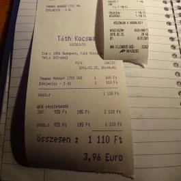 Tóth Kocsma, Budapest - Egyéb