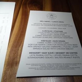 Urban Tiger, Budapest - Étlap/itallap