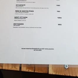 Úri Cipő - Kaptafa Budapest - Étlap/itallap