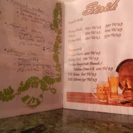 Üstökös Pálinkázó, Debrecen - Étlap/itallap