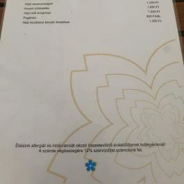 Vadvirág Vendéglő Tatabánya - Étlap/itallap