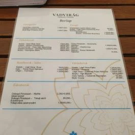 Vadvirág Vendéglő Tatabánya - Étlap/itallap