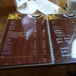 Valentino Kávéház, Kecskemét - Étlap/itallap