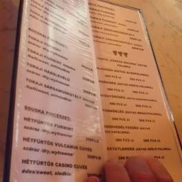 Vaskó Borpince Tokaj - Étlap/itallap