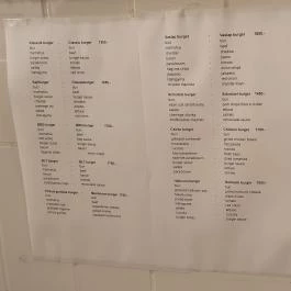 Vaslap, Budapest - Étlap/itallap