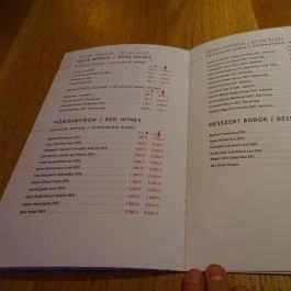 Veritas Winebar Budapest - Étlap/itallap