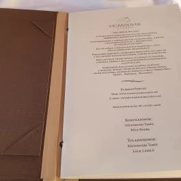 Vígmolnár Csárda Csopak - Étlap/itallap