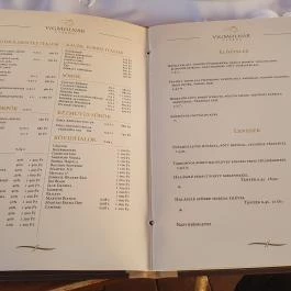 Vígmolnár Csárda Csopak - Étlap/itallap
