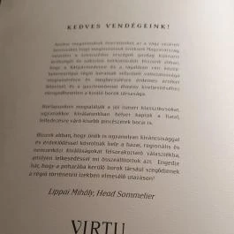 VIRTU Restaurant, Budapest - Egyéb