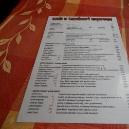 Wok & Tandoori Express, Budapest - Étlap/itallap