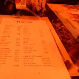 Wunder Sörművek, Budapest - Étlap/itallap