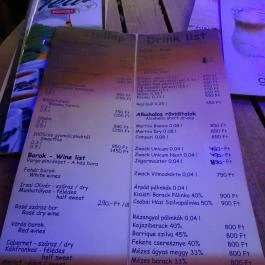 Zanzibár Koktélbár (WestEnd City Center), Budapest - Étlap/itallap
