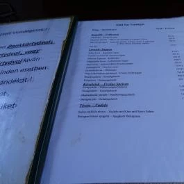 Zöld Sas Vendéglő Békésszentandrás - Étlap/itallap