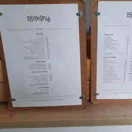 Zsivány, Budapest - Étlap/itallap