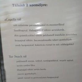 aCapella Étterem, Ózd - Étlap/itallap aCapella Étterem, Ózd - Étlap/itallap
