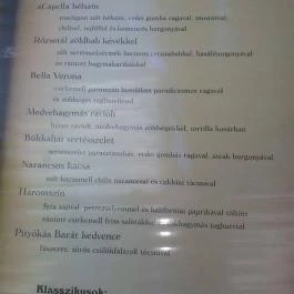 aCapella Étterem, Ózd - Étlap/itallap aCapella Étterem, Ózd - Étlap/itallap