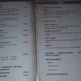 Bagolyvár Fogadó étterme, Zirc - Étlap/itallap