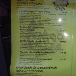  Fenyő Vendéglő, Szilvásvárad - Étlap/itallap